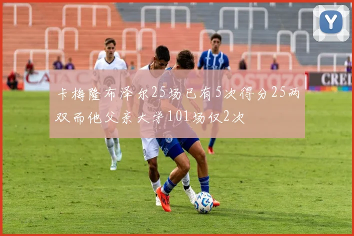 卡梅隆布泽尔25场已有5次得分25两双而他父亲大学101场仅2次